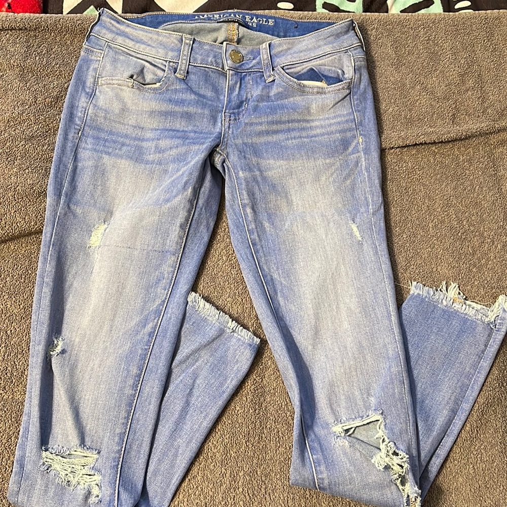American Eagle super super stretch super low jeggings. Size 4.
